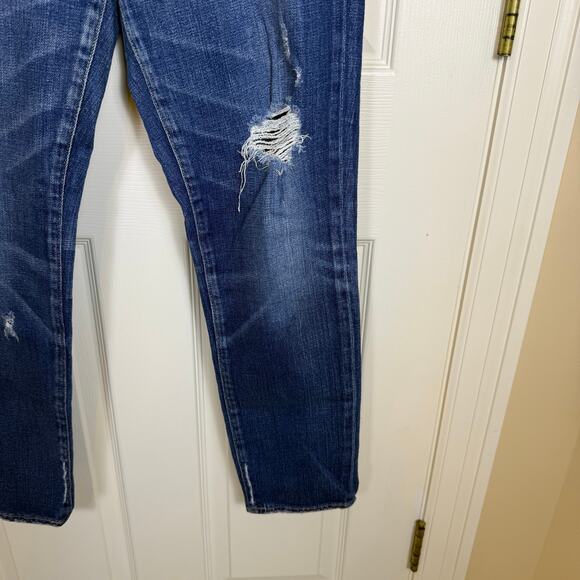 Moussy Vintage ISKO Comfort Ace Skinny Jeans Blue Distressed Ripped Women’s 30 - Picture 5 of 9